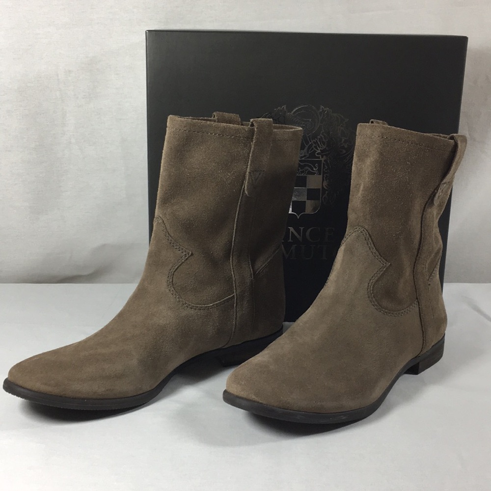 Vince Camuto Smoke Taupe Verona Suede Boots SZ 9 M